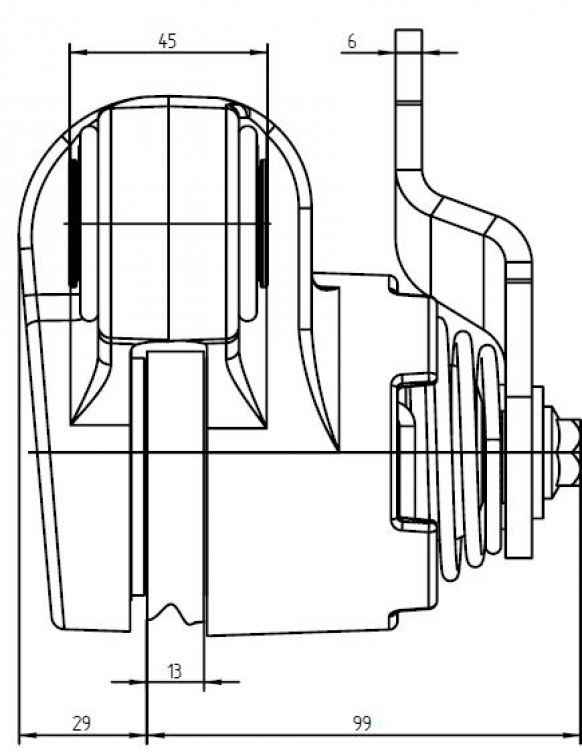 Mechanische Gleitsattelbremse - 102160.04 - Industriebremsen