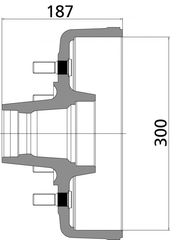Bremsnabe 300 - 25766P02 - Bremsnabe