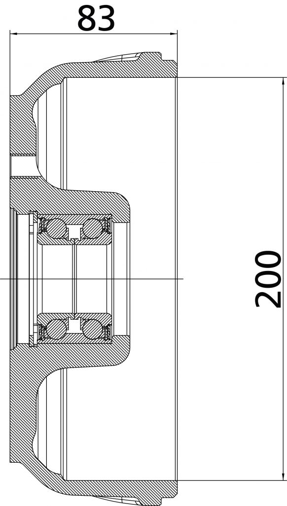 Bremsnabe 200 - 26980B02 - Bremsnabe